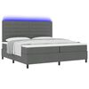 vidaXL Boxspringbett mit Matratze Dunkelgrau 200 x 200 cm Stoff