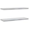 vidaXL Wandregale 2 Stk. 75x23,5 cm Silbern Edelstahl