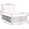 vidaXL Boxspringbett mit Matratze Hellgrau 160x200 cm Samt