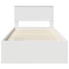 vidaXL Bettrahmen mit Kopfteil Wei&szlig; 100 x 200 cm Massives Kiefernholz