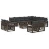 vidaXL Gartensofa-set 13 stk. Grau Poly-Rattan