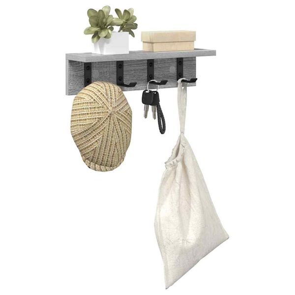 vidaXL Wandmontierter nachttisch Graues Sonoma 40 x 10,5 x 10,5 cm