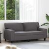 vidaXL 2-Sitzer-Sofa Grau 140 cm Kunstleder