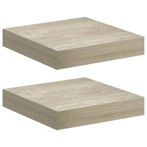 vidaXL Schwebende Wandregale 2 Stk. Eichefarben 23x23,5x3,8cm MDF