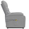 vidaXL Massagesessel mit Aufstehhilfe Hellgrau Stoff