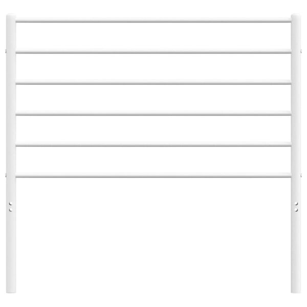 vidaXL Ersatz-Kopfteil Metall Wei&szlig; 80 cm