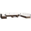 vidaXL 9-tlg. Garten-Lounge-Set Poly Rattan Braun