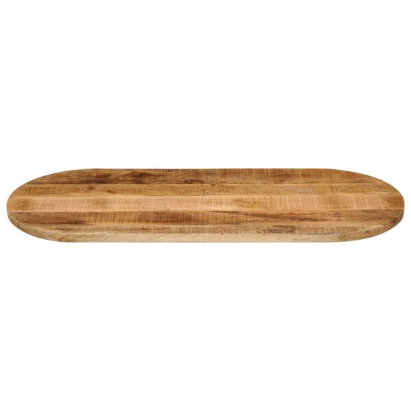 vidaXL Tischplatte 90x40x3,8 cm Oval Raues Massives Mangoholz