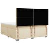 vidaXL Boxspringbett mit Matratze Creme 200x200 cm Stoff