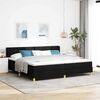 vidaXL Boxspringbett mit Matratze Schwarz 200 x 200 cm Polyester