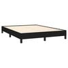 vidaXL Boxspringbett mit Matratze Schwarz 140x200 cm Stoff