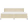 vidaXL Boxspringbett mit Matratze Creme 200 x 200 cm Stoff