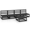 vidaXL 5-tlg. Garten-Lounge-Set Schwarz Massivholz Kiefer