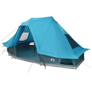 vidaXL Tipi Zelt mit Dach mit Speicher Blau 466 x 310 x 240 cm Taft