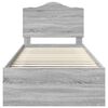 vidaXL Bettrahmen Graues Sonoma 90 x 190 cm Massives Kiefernholz