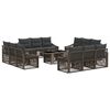 vidaXL Gartensofa-set 13 stk. Grau und Dunkelgrau Poly-Rattan