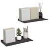 vidaXL Schwebendes Regal 2 pcs Schwarz 40 x 17,5 x 2,5 cm Stahl