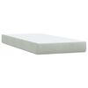 vidaXL Boxspringbett mit Matratze Hellgrau 100x220 cm Samt