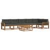 vidaXL Outdoor-Sofagarnitur 7 Stk. Natur und Anthrazit