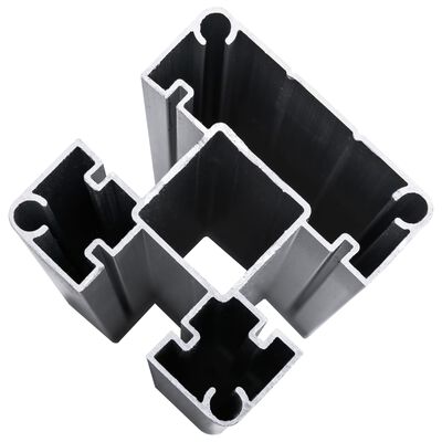 vidaXL WPC Zaun-Set 2 Quadrate + 1 Schräge 446x186 cm Grau