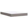 vidaXL Boxspringbett mit Matratze Taupe 140x190 cm Stoff