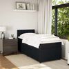 vidaXL Boxspringbett mit Matratze Schwarz 90x200 cm Samt