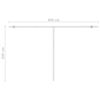 vidaXL Standmarkise Automatisch 400x300 cm Cremewei&szlig;