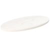 vidaXL Tischplatte Wei&szlig; 80x40x2,5 cm Massivholz Kiefer Oval