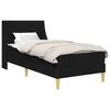 vidaXL Bettgestell mit Matratze mit Kopfteil Schwarz 90 x 190 cm Stoff