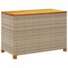 vidaXL Gartentruhe Beige 110x55x63 cm Poly Rattan Akazienholz