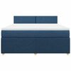 vidaXL Boxspringbett mit Matratze Blau 180x200 cm Stoff