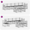 vidaXL Sofagarnituren 8 pcs Natur Massivholz Akazie