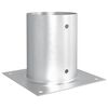 vidaXL runder Bodenanker 12 Stk. Silber 18 x 18 x 15 cm Metall
