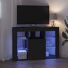 vidaXL Eck-LED-TV-Schrank Schwarz 100x40x68cm Holzwerkstoff