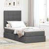 vidaXL Bett mit Stauraum und LED Dunkelgrau 90 x 190 cm Polyester