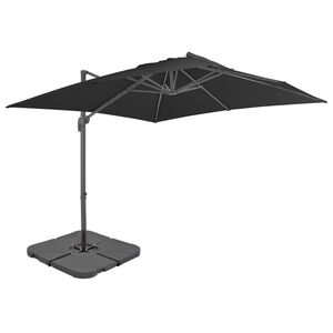 vidaXL Sonnenschirm mit Tragbarem Sonnenschirmst&auml;nder Anthrazit