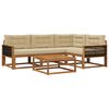 vidaXL Outdoor-Sofagarnitur mit Kissen 5 pcs Natur und Beige