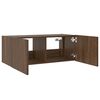 vidaXL TV-Wandschrank mit LED-Leuchten Braun Eichen-Optik 80x35x31 cm