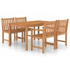 vidaXL 5-teiliges Garten-Ess-Set 150 x 90 cm Massivholz Teak