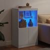 vidaXL Sideboard mit LED-Leuchten Wei&szlig; 60,5x37x100 cm