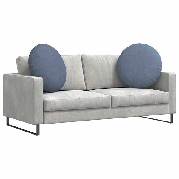 vidaXL Sitzkissen 2 pcs Blau &Oslash; 80 cm Cordstoff