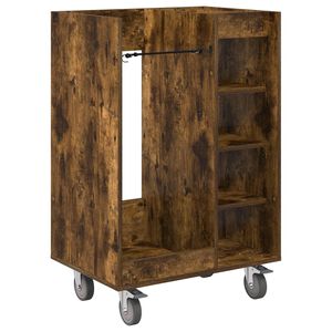 vidaXL Golf Schrank Mit Rad Uni Ger&auml;ucherte Eiche 65 x 45 x 98 cm