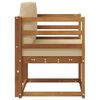 vidaXL Outdoor-Sofa Massives Akazienholz und Polyester Natur