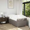 vidaXL Boxspringbett mit Matratze Taupe 100x200 cm Stoff