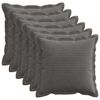 vidaXL Kissenbezug 6 stk. HOUTEN Dunkelgrau 45 x 45 cm Cord