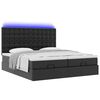 vidaXL Ottoman-Bett mit Matratzen & LEDs Schwarz 160x200 cm Kunstleder