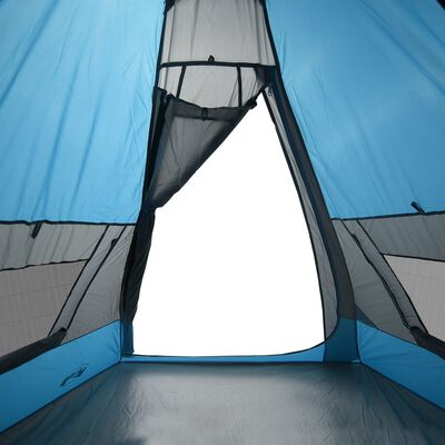 vidaXL Tipi-Campingzelt 7 Personen Blau Wasserdicht