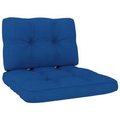 vidaXL Gartenstühle 2 Stk. mit Königsblauen Kissen Kiefer Imprägniert