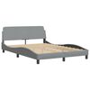 vidaXL Bett mit Matratze "Dover" Hellgrau 120x200 cm Stoff