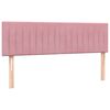 vidaXL Boxspringbett mit Matratze Rosa 140x210 cm Samt